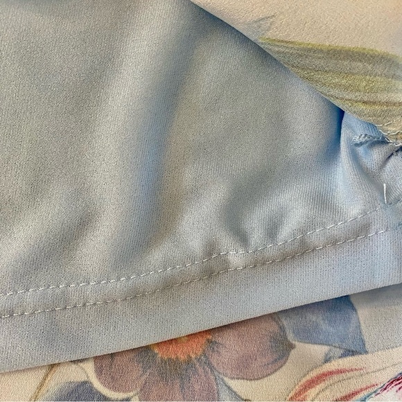 H&M Mama Baby Blue Sleeveless Chiffon Floral Nursing Dress - Picture 16 of 16